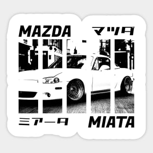 Mazda Miata MX-5 NB Black 'N White 3 Sticker